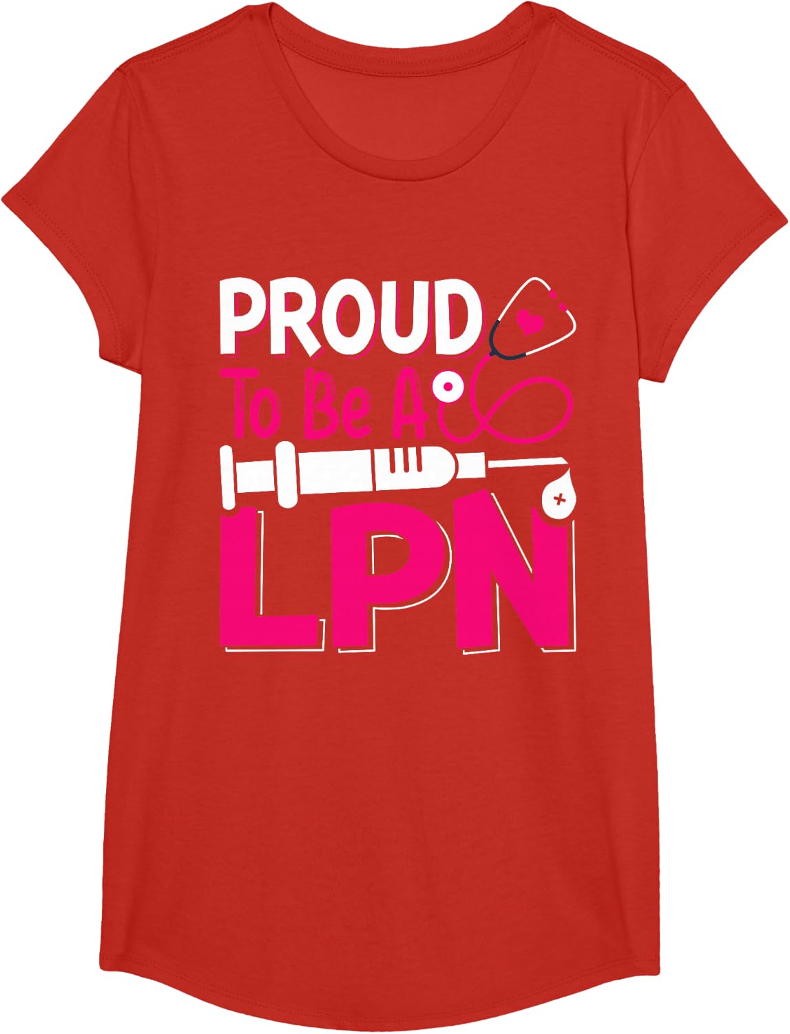 Proud To Be A LPN T-Shirt - Girls Red