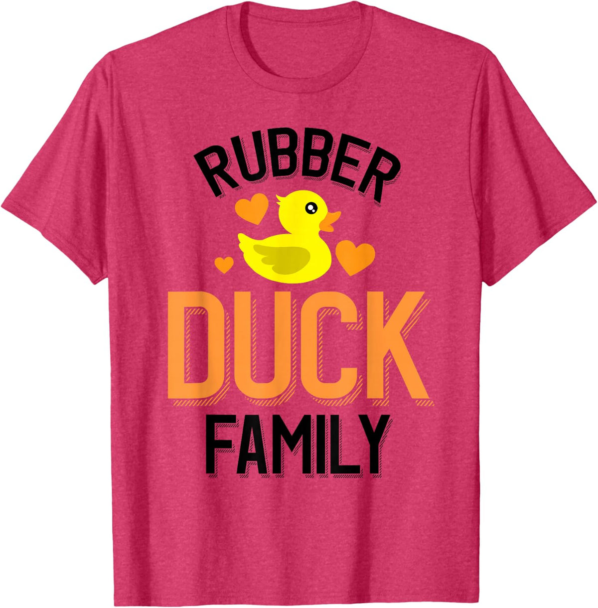 Cute Rubber Duck Family Duckie Lover T-Shirt - Red Heather