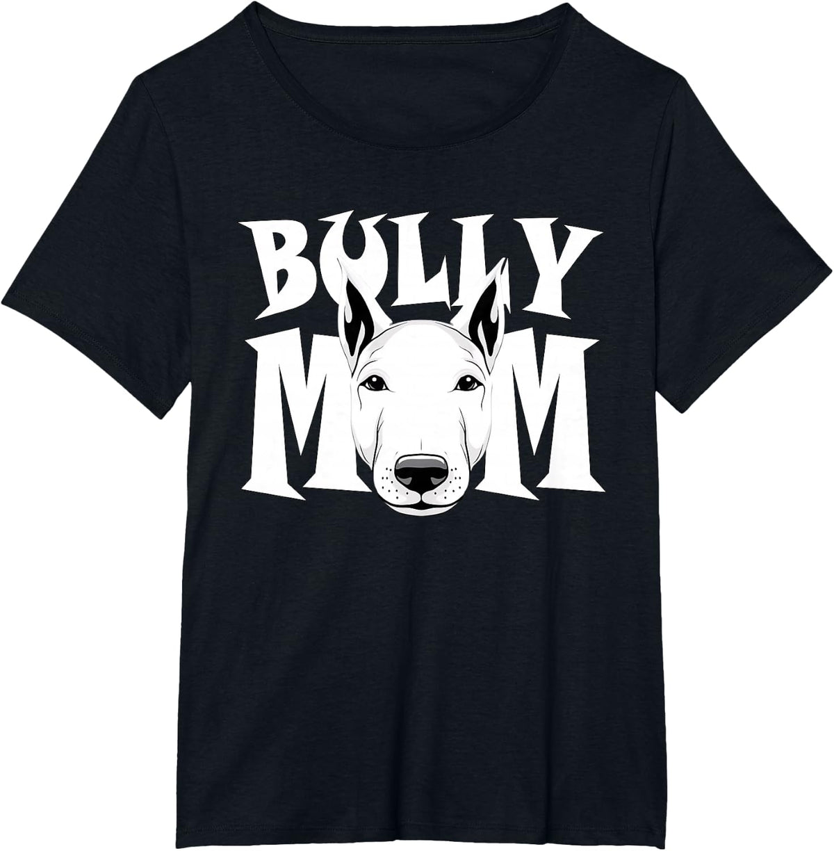 Bull Terrier Mom Cute Bully Momma Puppy Dog Women's T-Shirt - Black