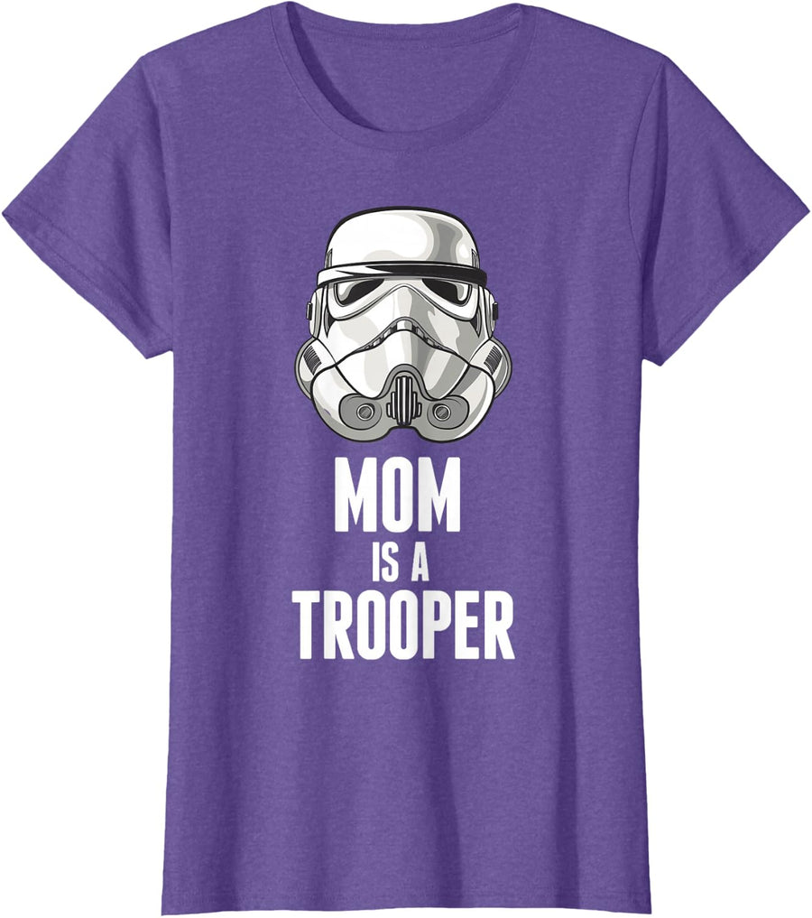 Star Wars Stormtrooper Mom Is A Trooper T-Shirt - Purple Heather