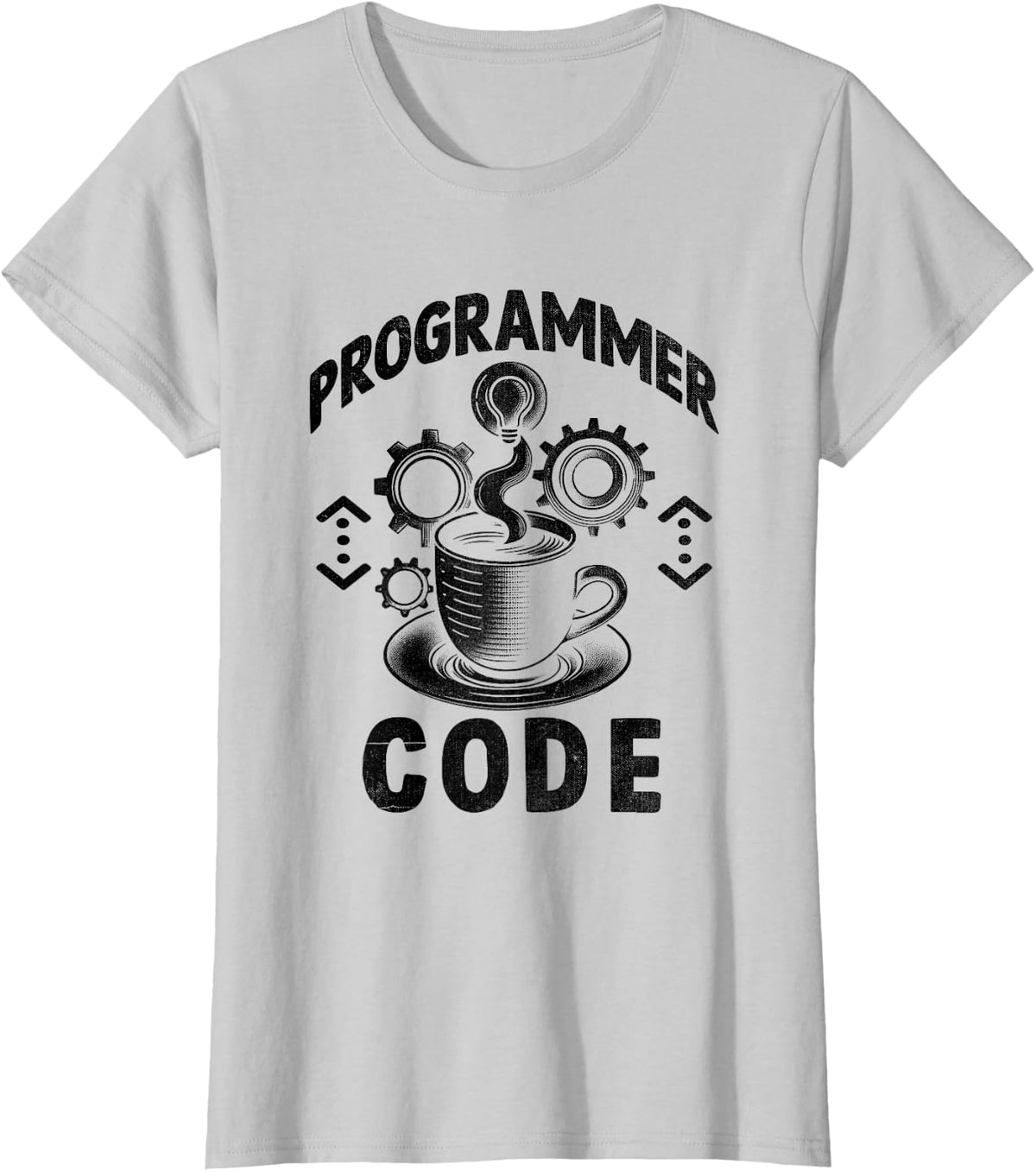Programmer Code Computer Programming Coder Coding T-Shirt - Silver Grey