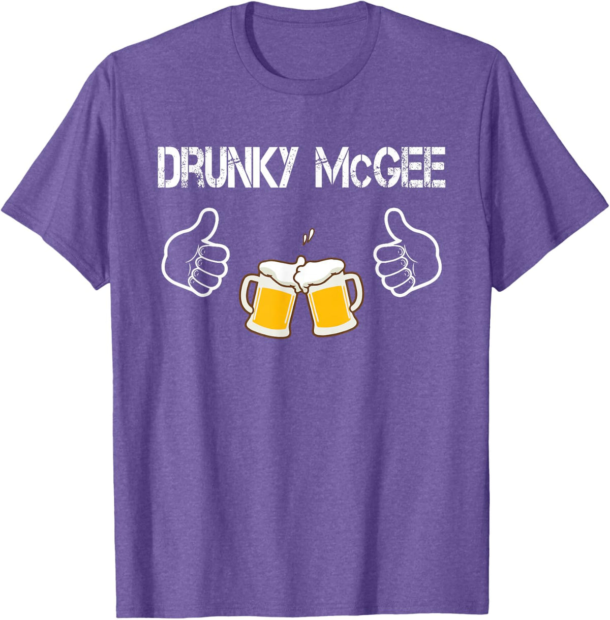 Im Drunky Mcgee Funny Couple St Patricks Day T-Shirt - Purple Heather