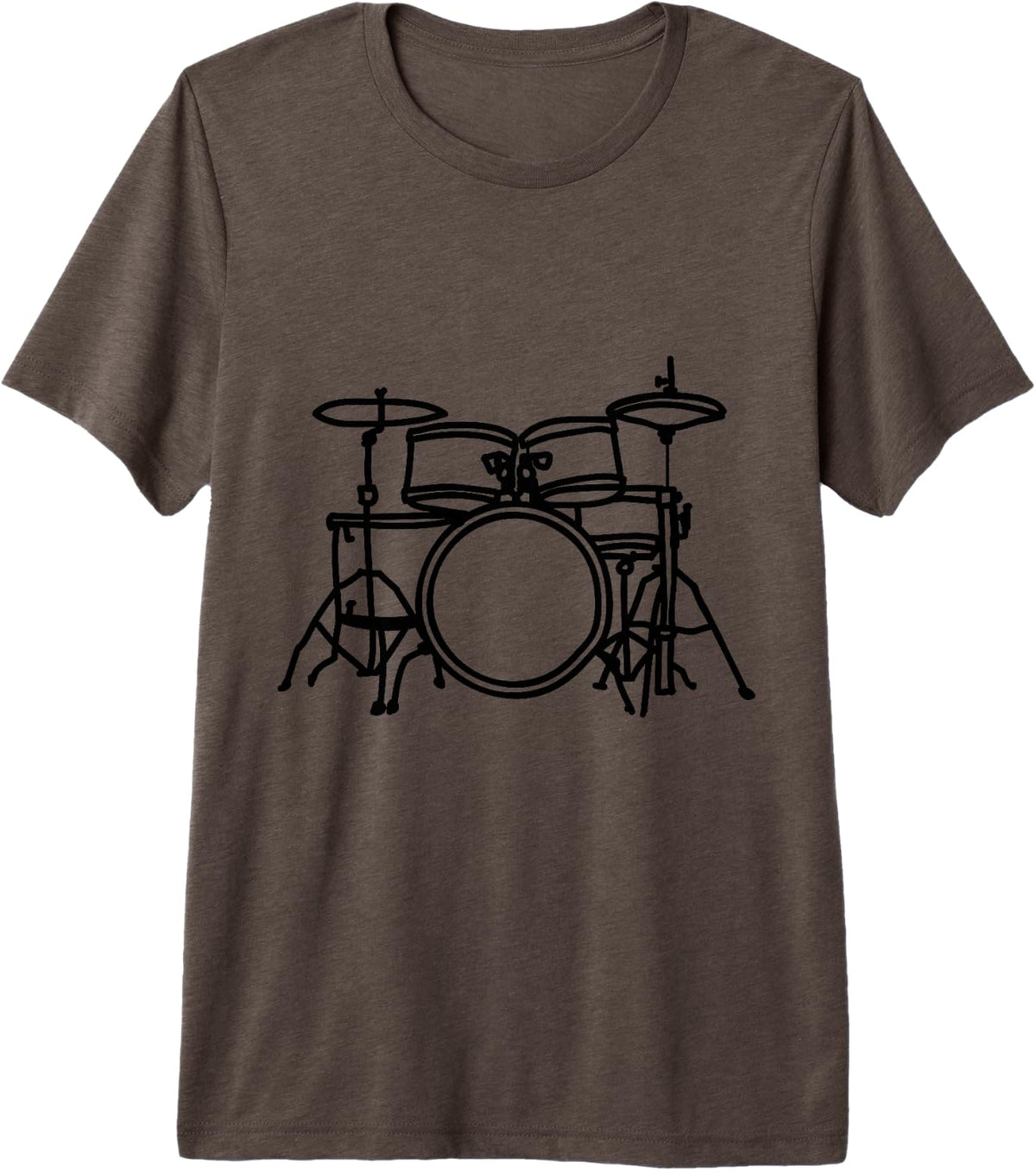 Drum Premium Tri-blend T-Shirt - Brown