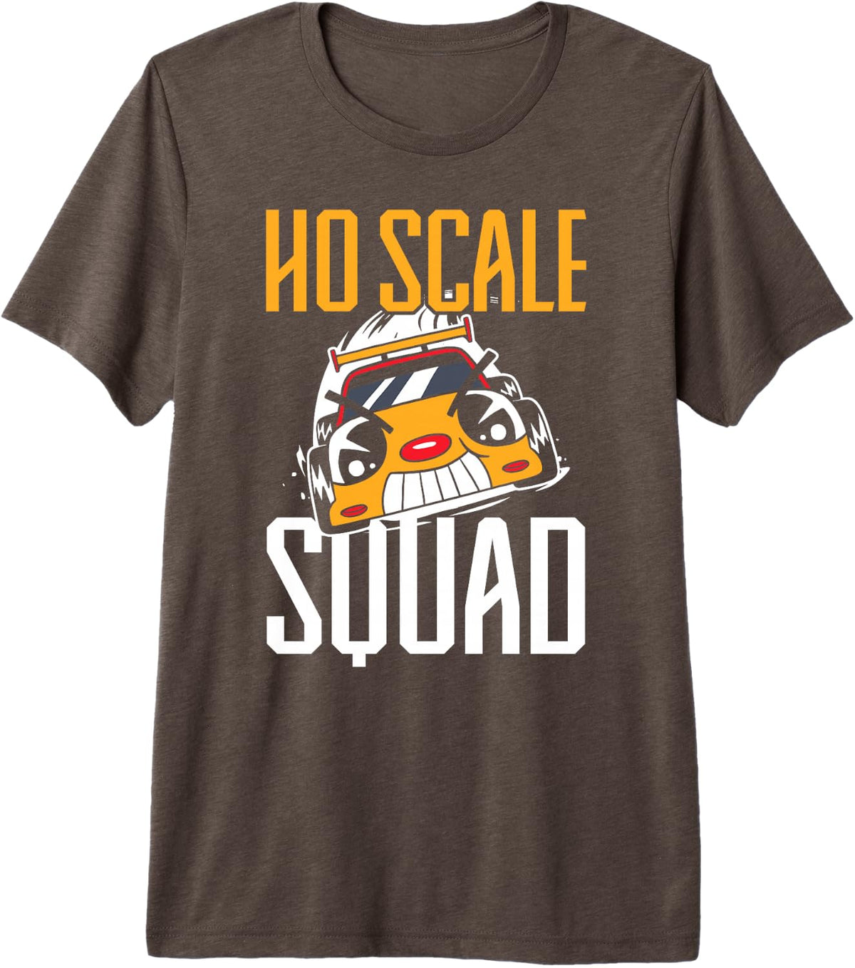 HO Scale Squad Slot Car Racing Premium Tri-Blend T-Shirt - Brown