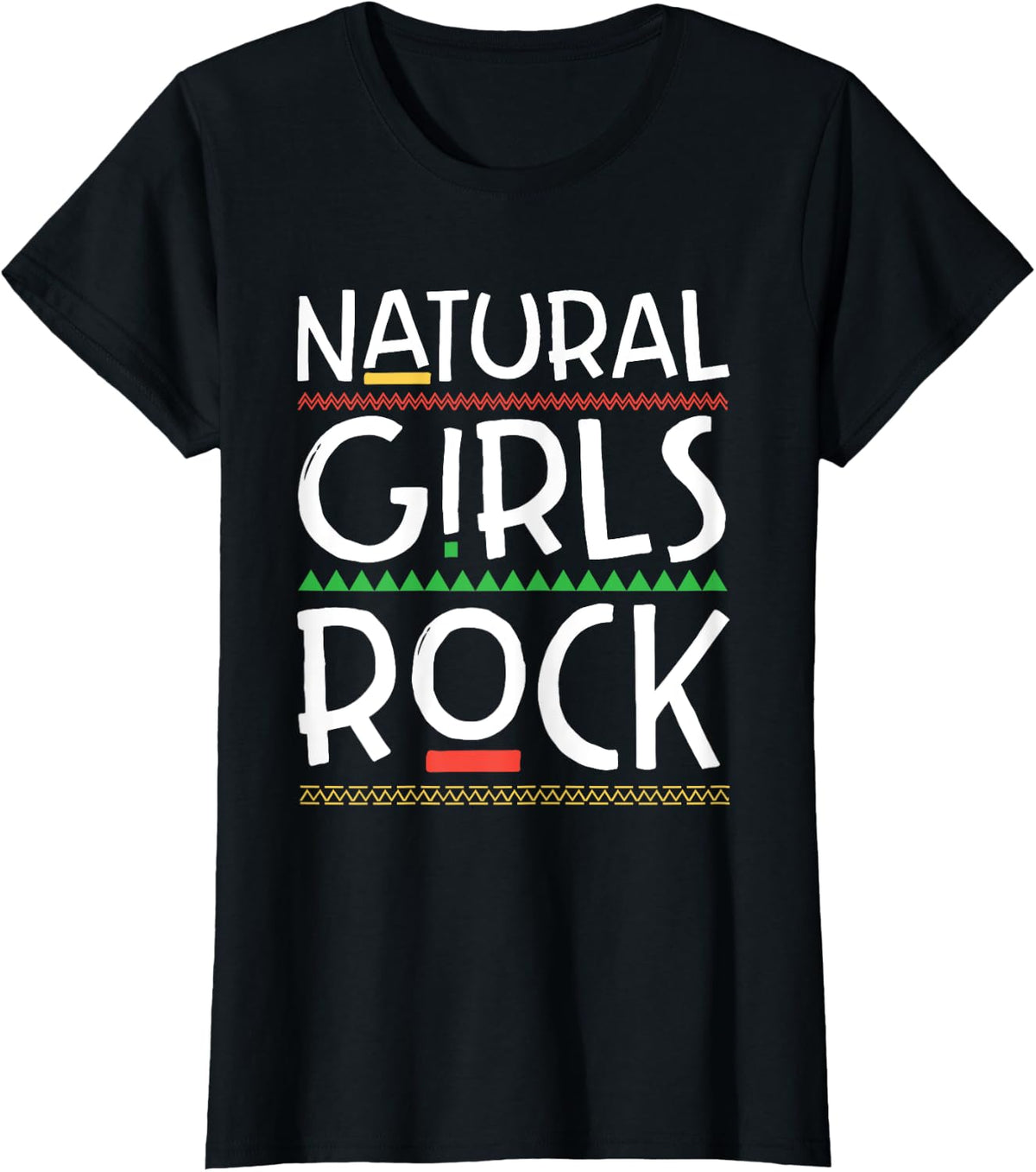 Womens Natural Hair Black Girls Rock Melanin T-Shirt - Black