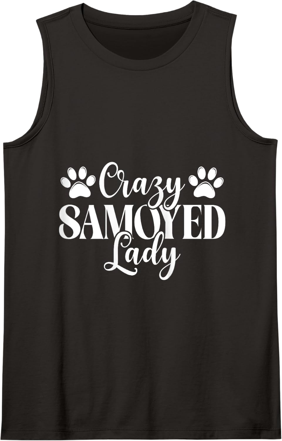 Crazy Samoyed Lady Samoyed Tank Top - Black