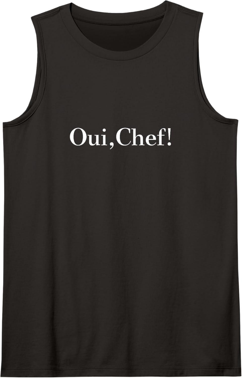 Oui, Chef! Culinary Foodie Sleeveless Tank Top - Black