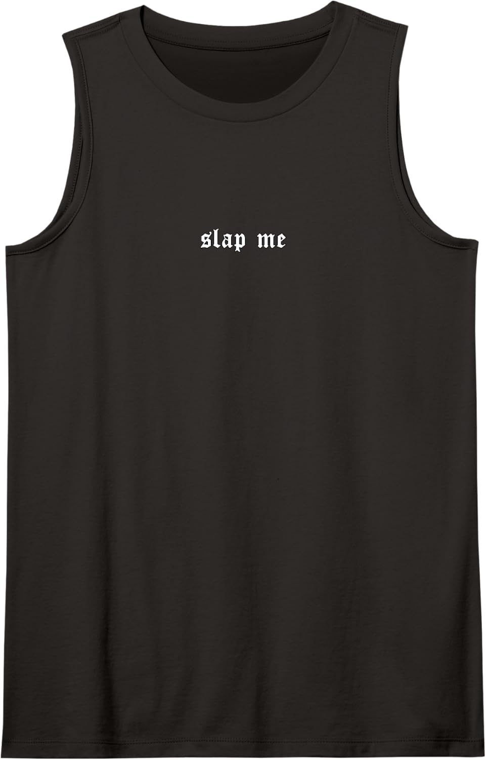 Slap Me - Soft Grunge Aesthetic Goth Egirl Eboy Sleeveless Tank Top - Black