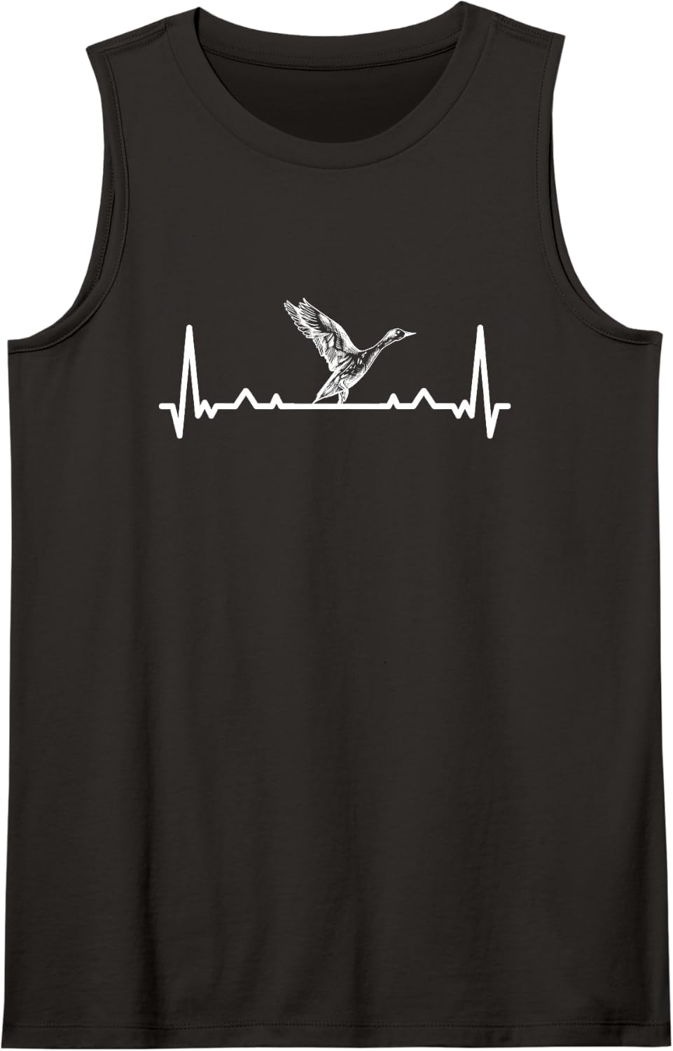 Migratory Ducks Pintail Heartbeat Northern Pintail Duck Sleeveless Tank Top - Black