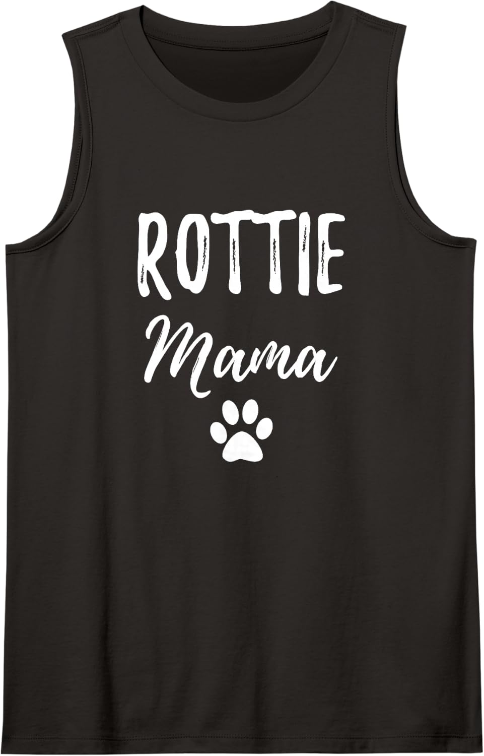 Rottie Mama T-Shirt for Rottweiler Dog Mom Dog Toys Dog Gift Sleeveless Tank Top - Black