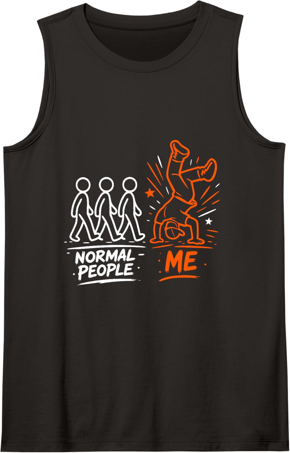 Breakdancer Funny Saying Urban Dance Symbol Breakdance Sleeveless Tank Top - Black