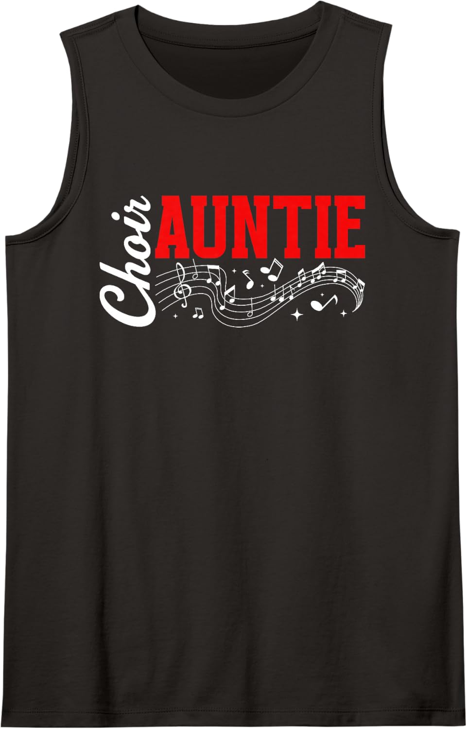 Choir Auntie Choir Aunt of A Choir Member Sleeveless Tank Top - Black