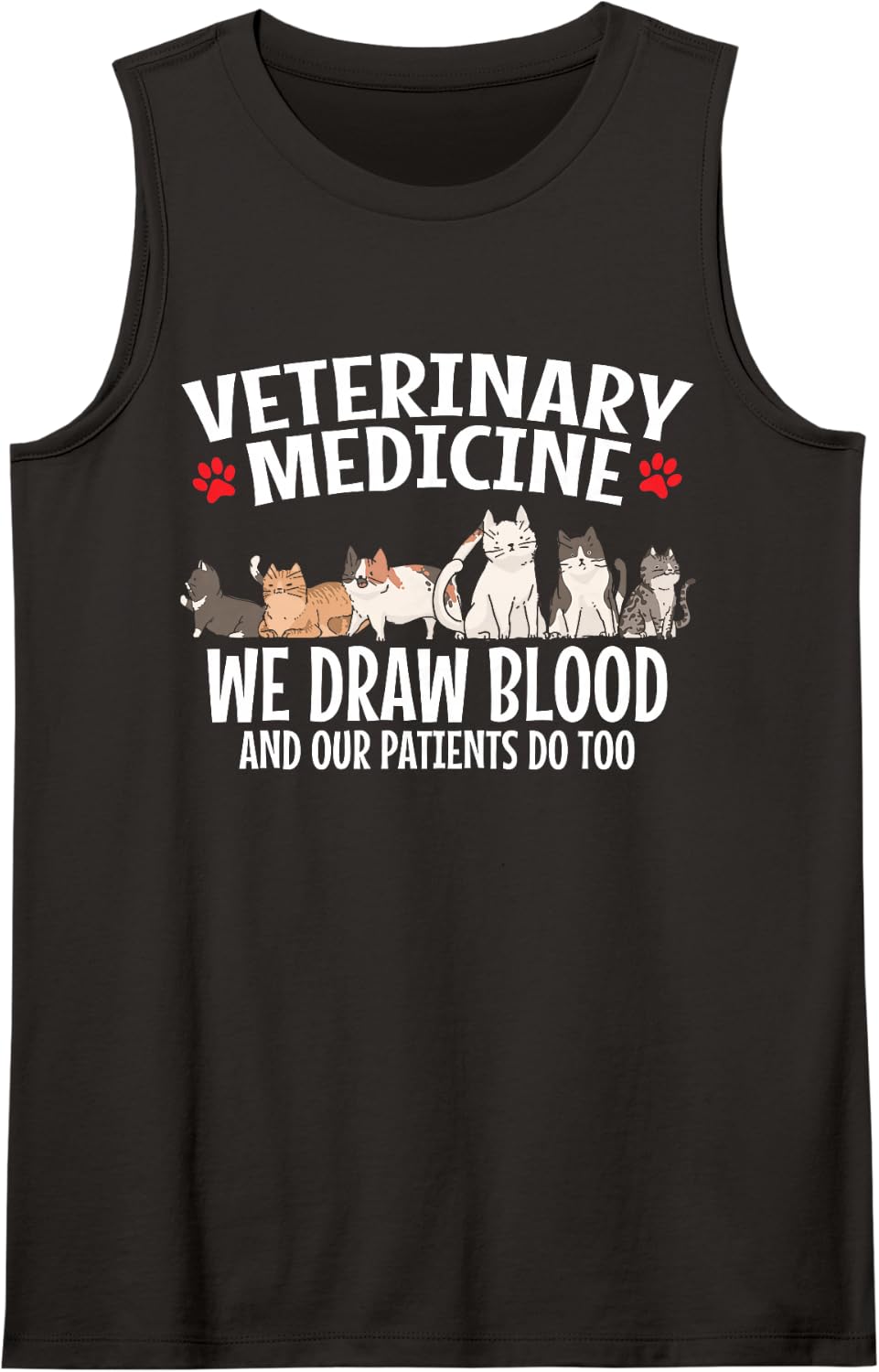 Veterinary Medicine Animal Protection Sleeveless Tank Top - Black