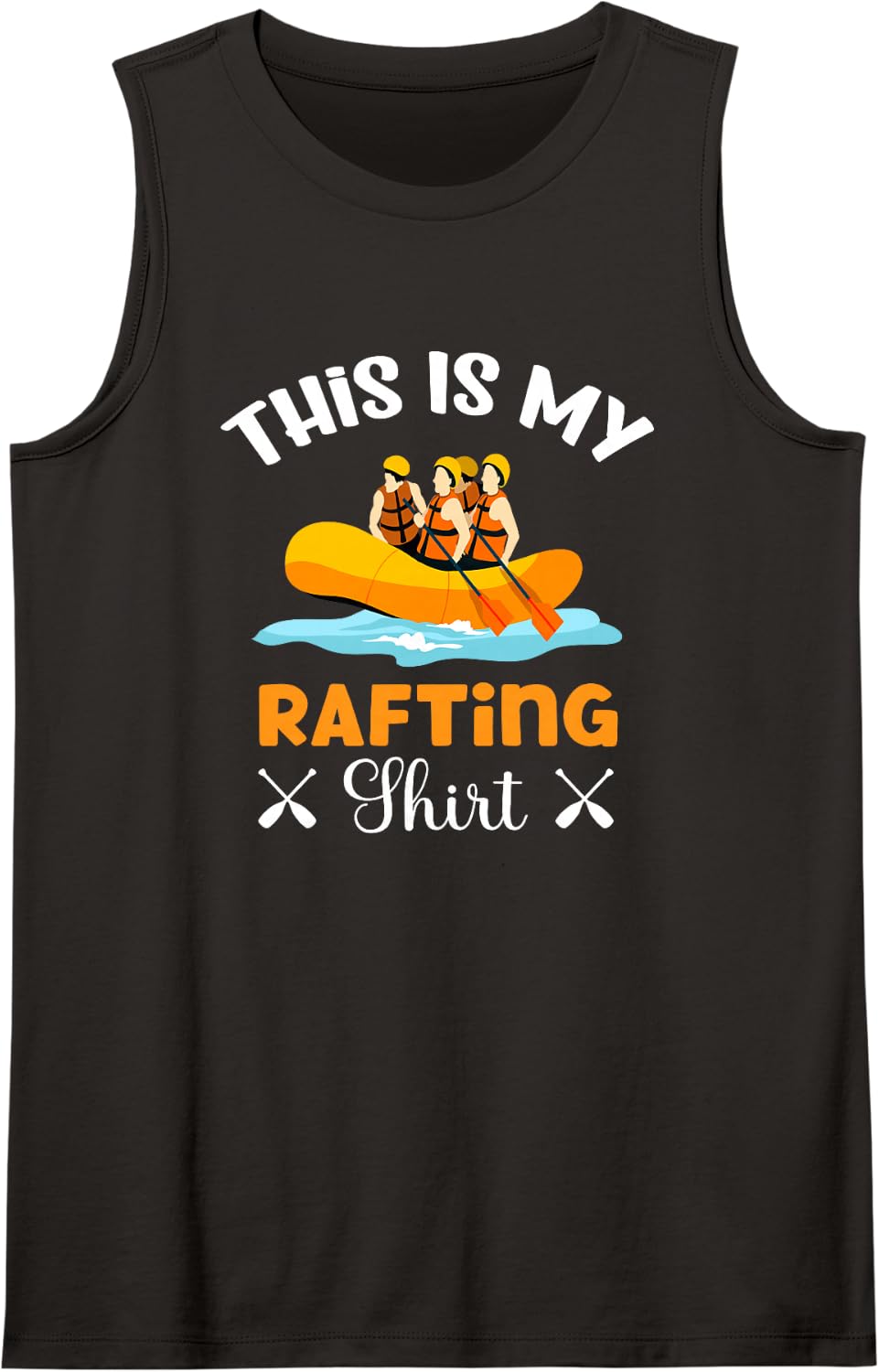 This is My Rafting Shirt Raft Boat Sailing Sleeveless Tank Top - Black