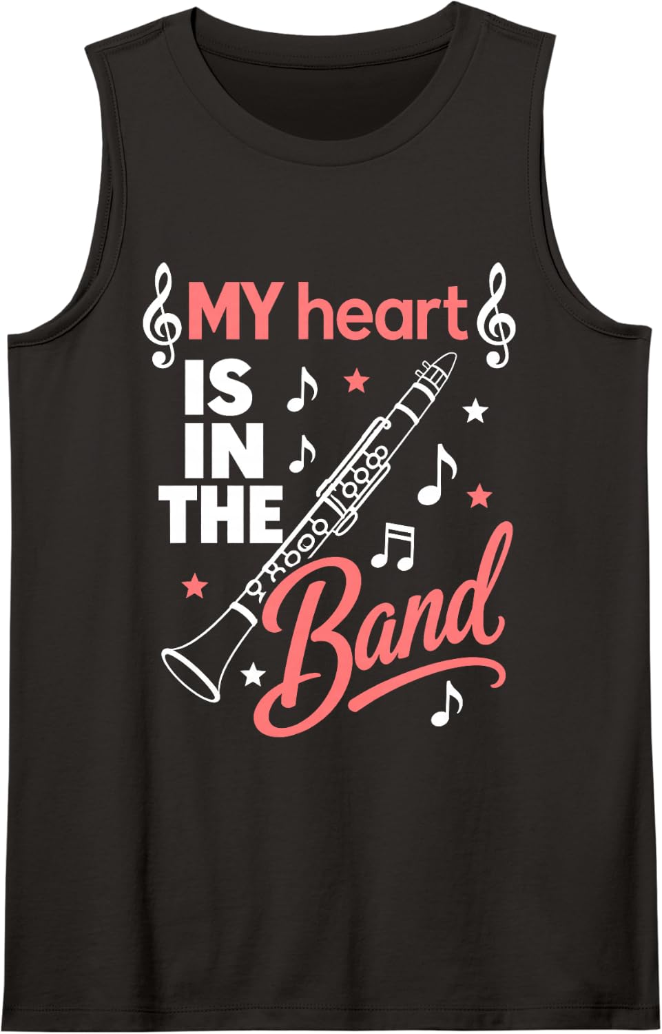 Clarinet Mom Design for Mom Mother Clarinetist Clarinet Mom Sleeveless Tank Top - Black