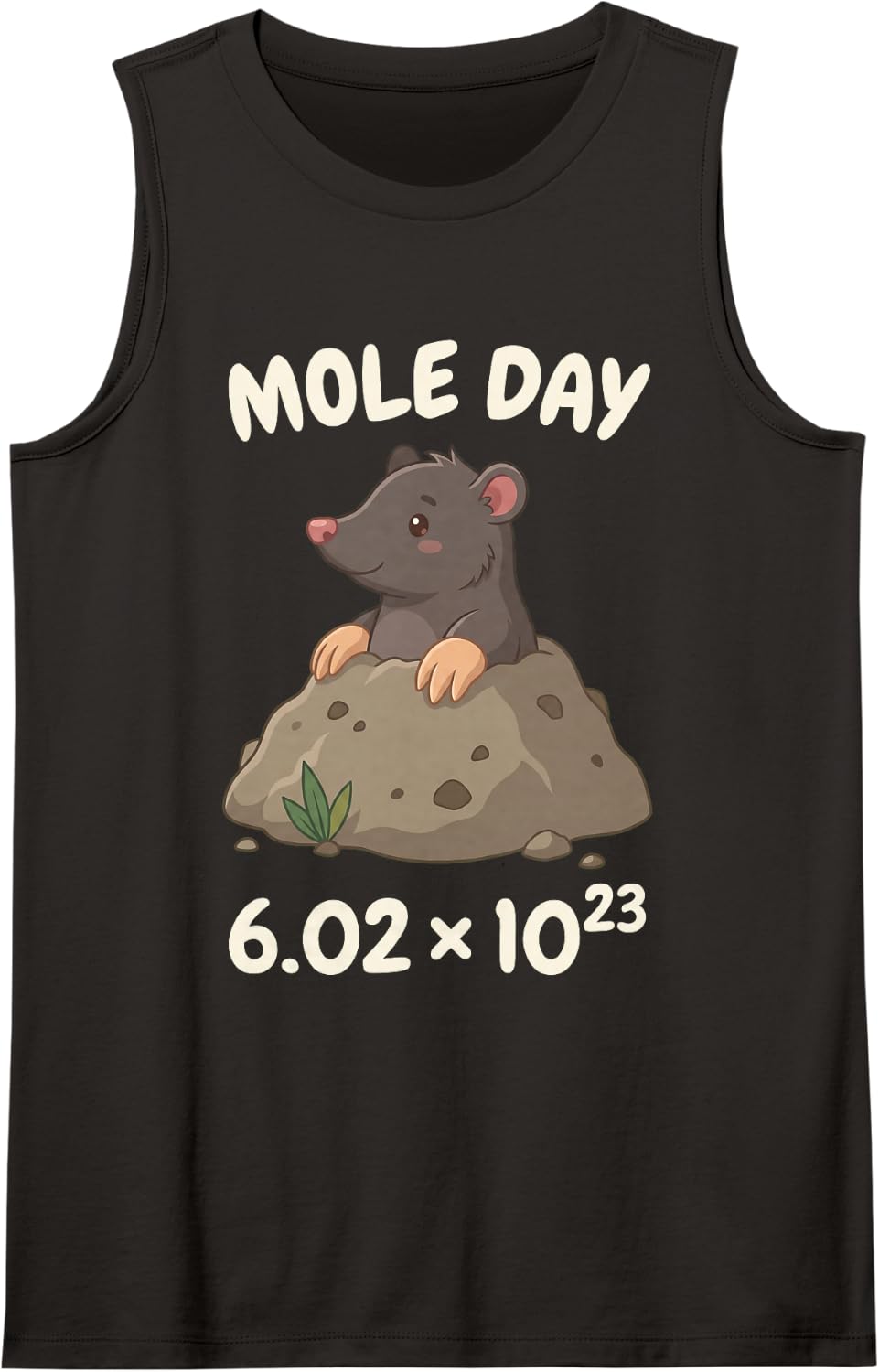 Funny Mole Day Chemistry Maths Physics Avogadro Tank Top - Black