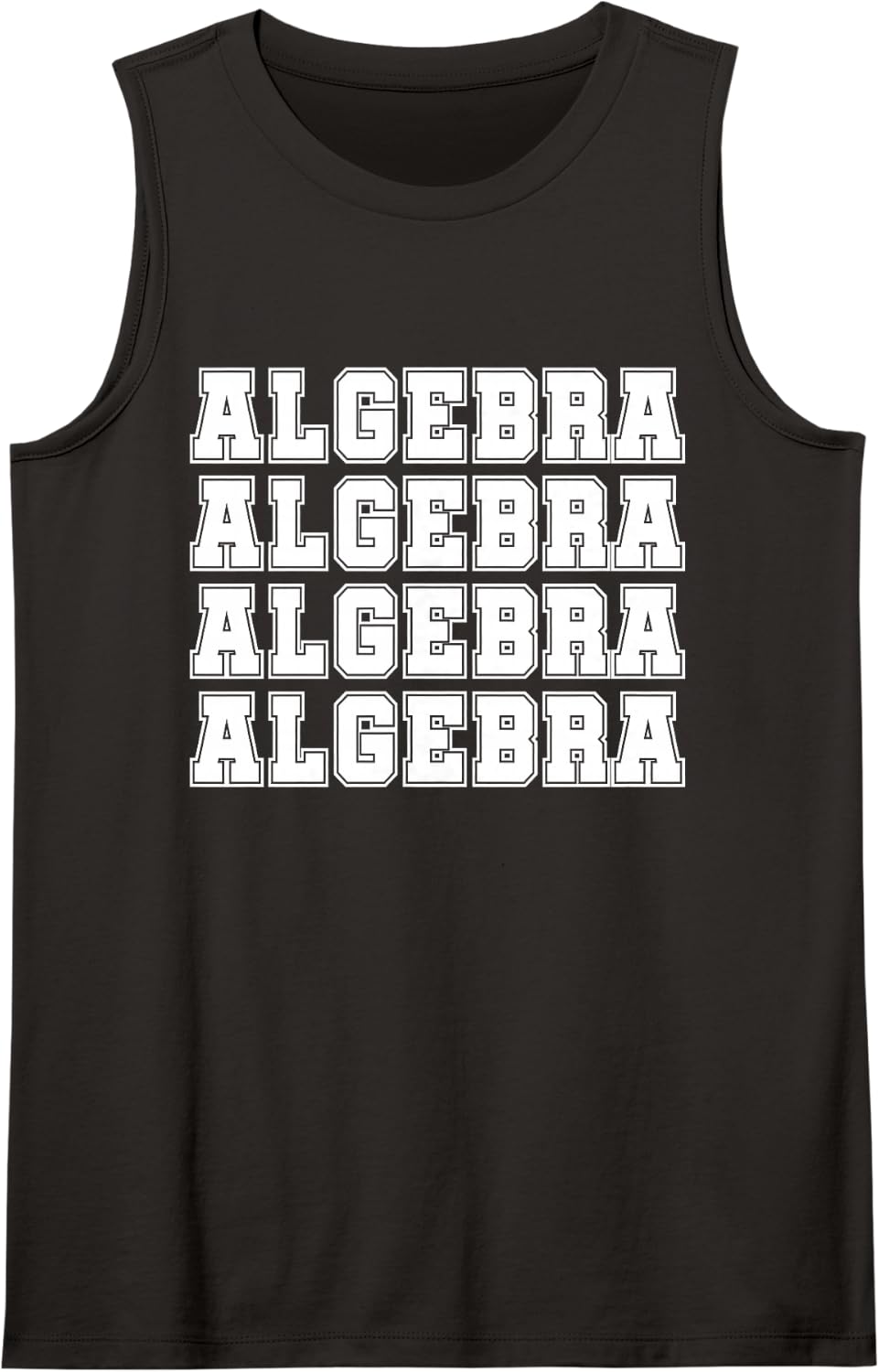 Algebra Math Teacher Sleeveless Tank Top - Black