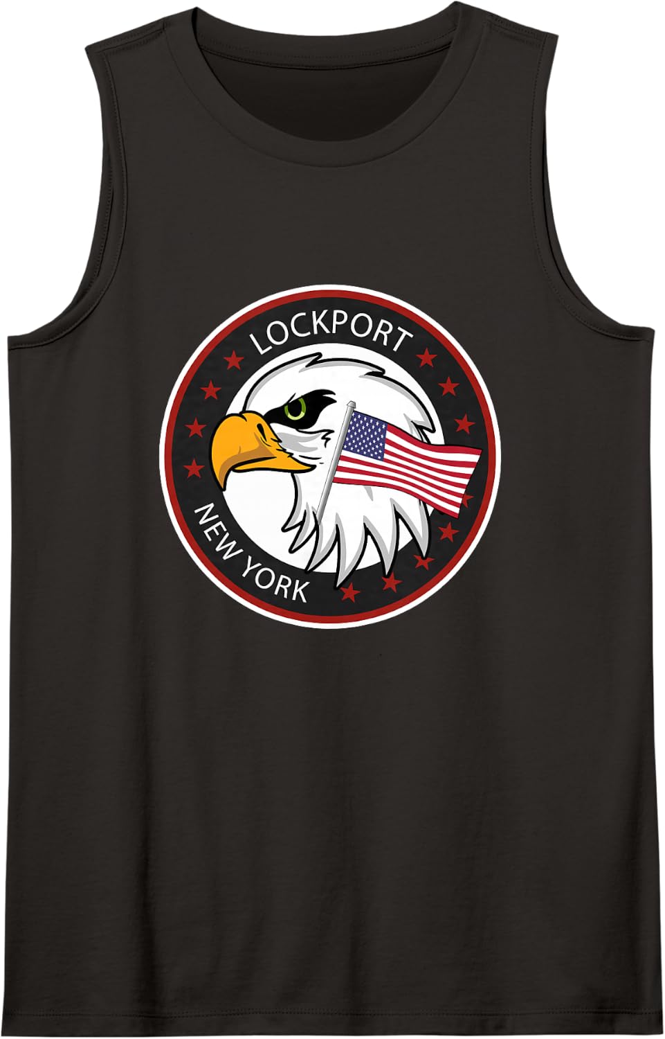 Lockport NY New York Sleeveless Tank Top - Black