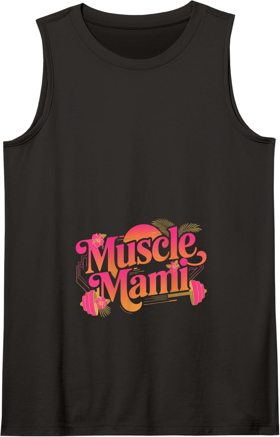 Muscle Mami Latina Gym & Fitness Design Tank Top - Black