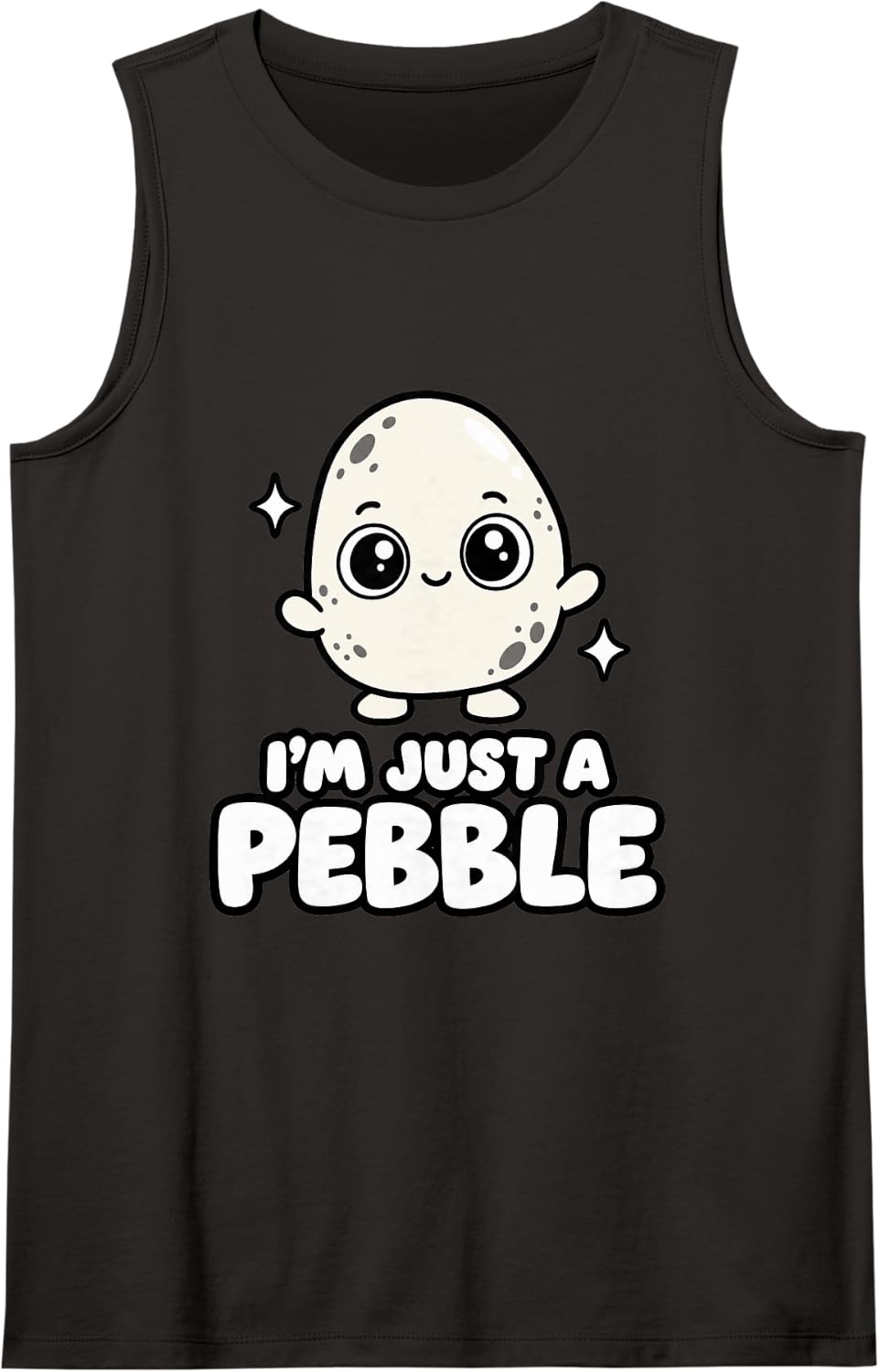 Geology I'm Just A Pebble Funny Cute Mineral Rock Kids Sleeveless Tank Top - Black