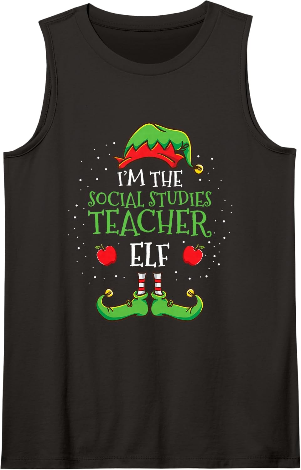 Im The Social Studies Teacher Elf Christmas Tank Top - Black