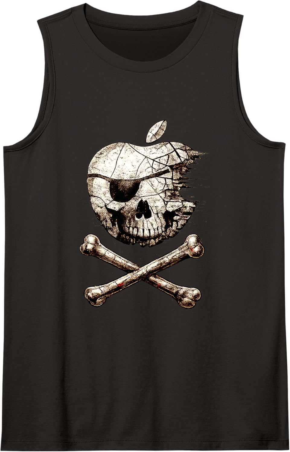Digital Rebel, Anonymous, Cyber Pirate Sleeveless Tank Top - Black