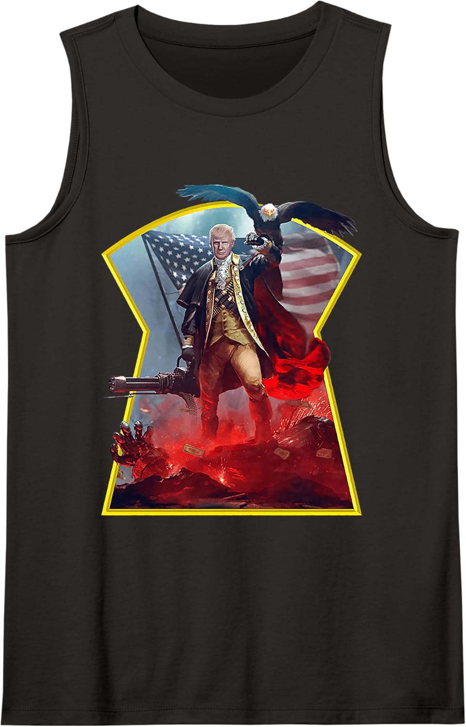 Trump America First Sleeveless Tank Top - Black