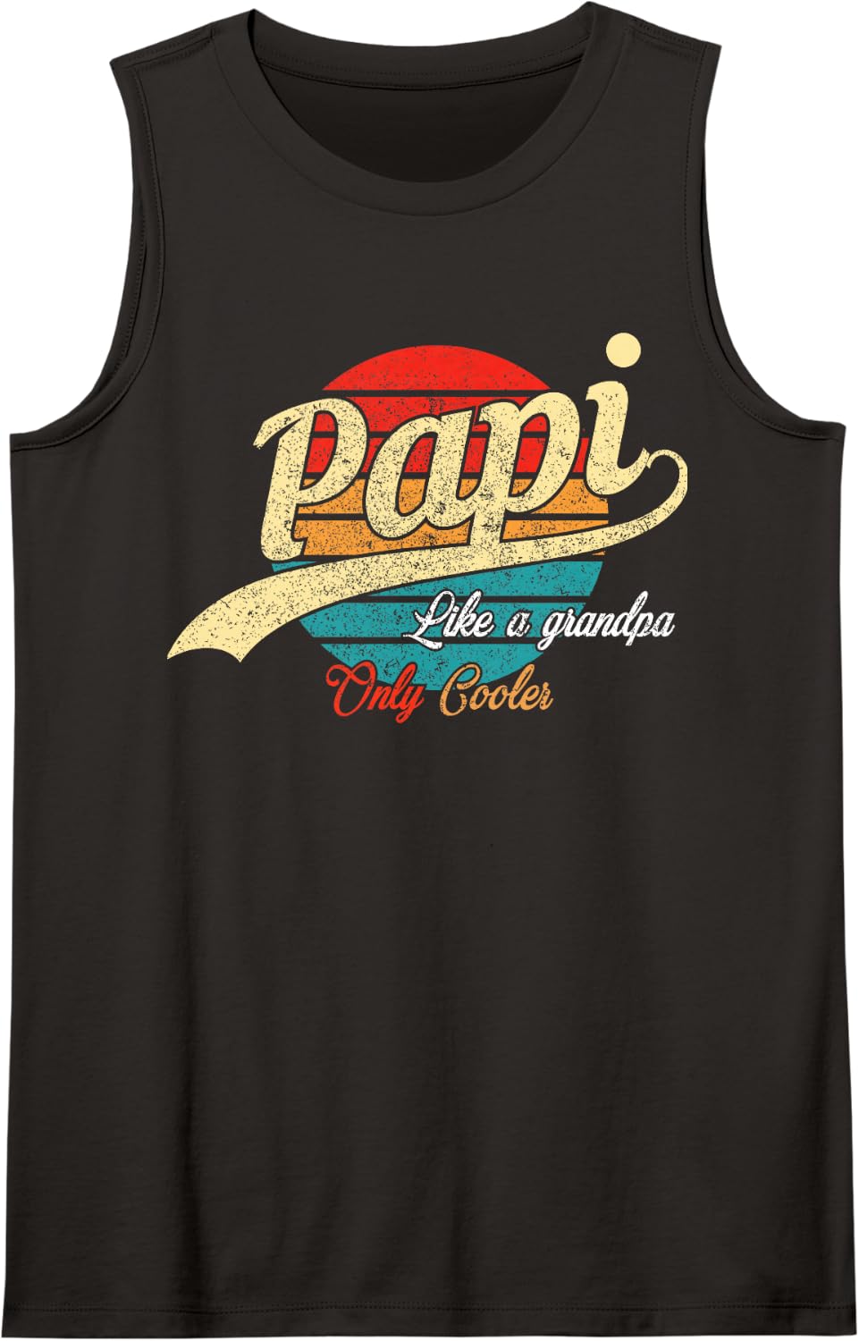 Papi Like A Grandpa Only Cooler Tank Top - Black