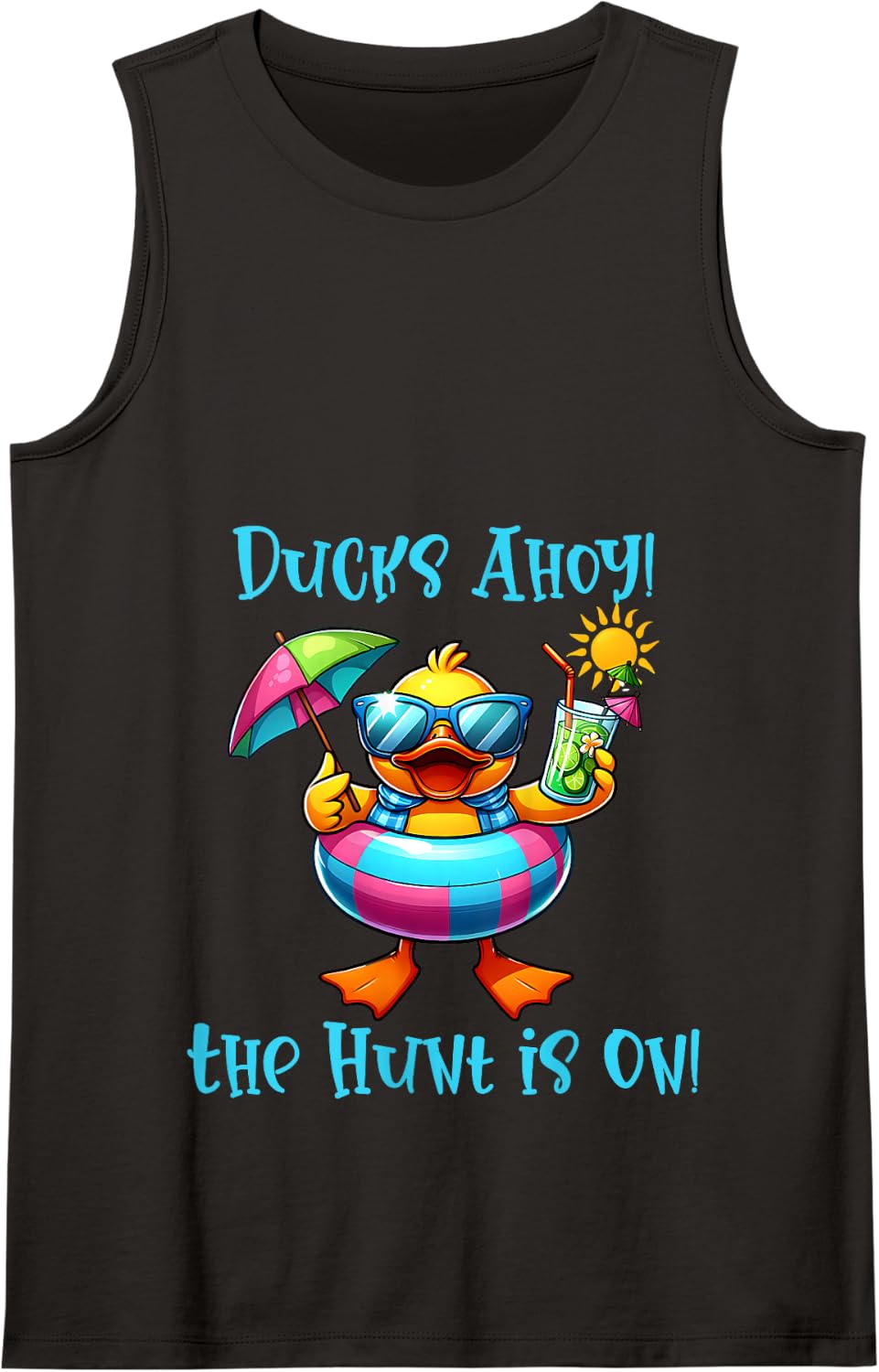 Cruise Ducks Ahoy Hunt Funny Vacation Traveler Tank Top - Black
