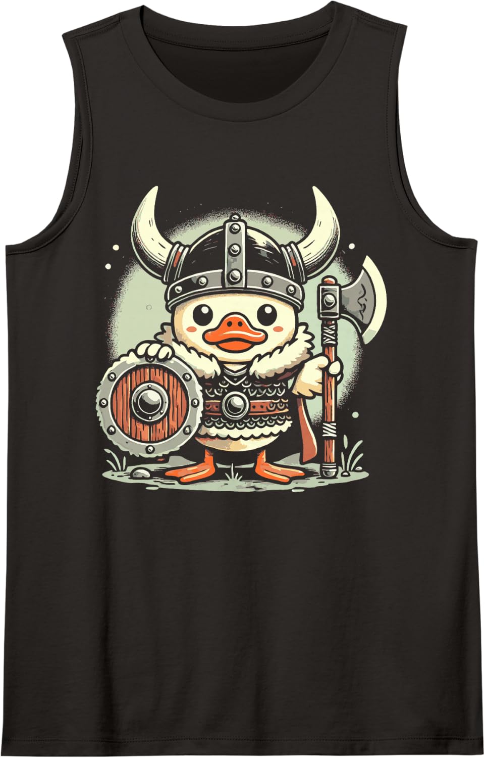 Rubber Duck Viking Bath Toy Rubber Duckie Duck Lover Sleeveless Tank Top - Black