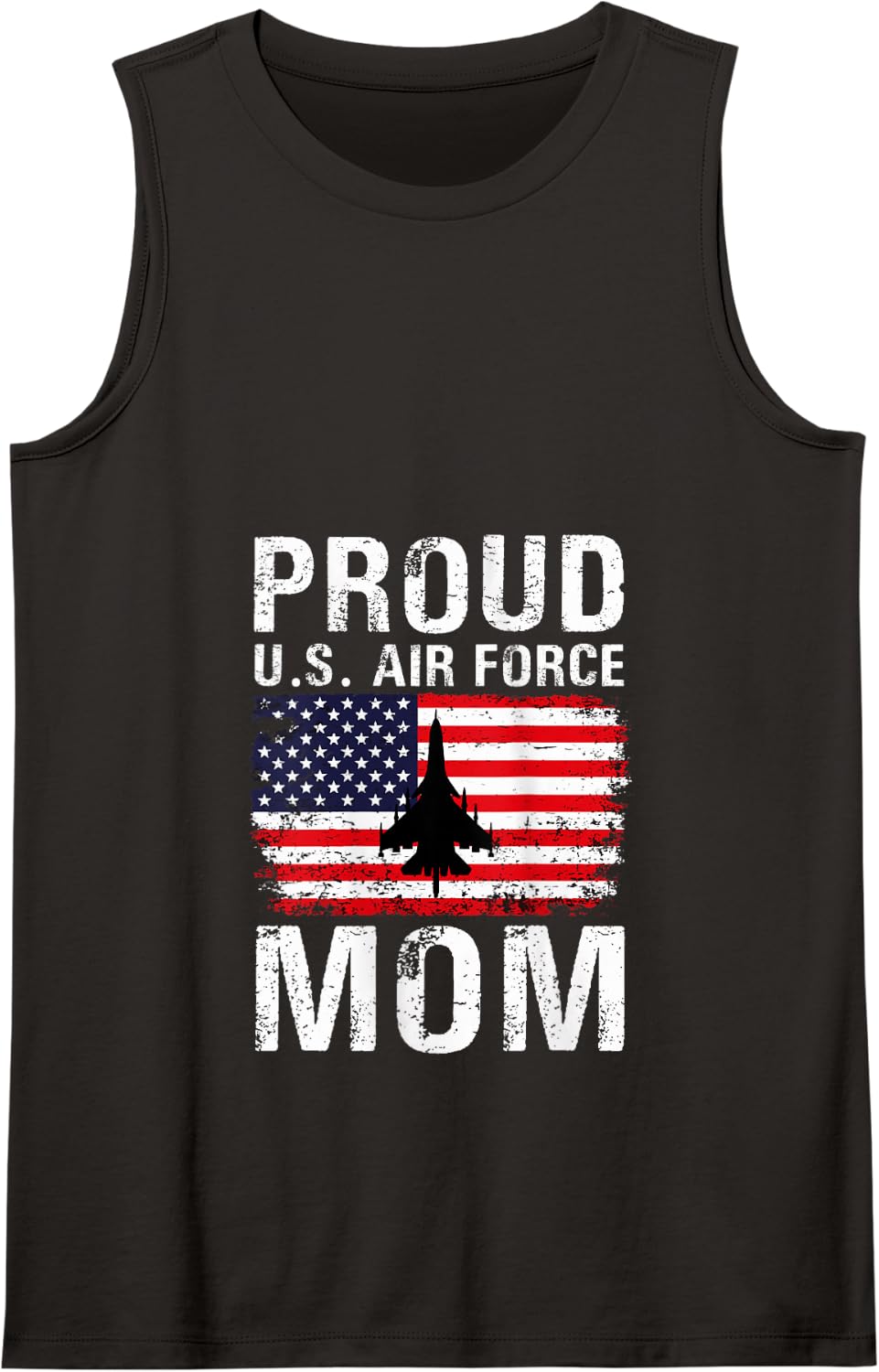Veteran U.S. Air Force Proud Mom Tank Top - Black