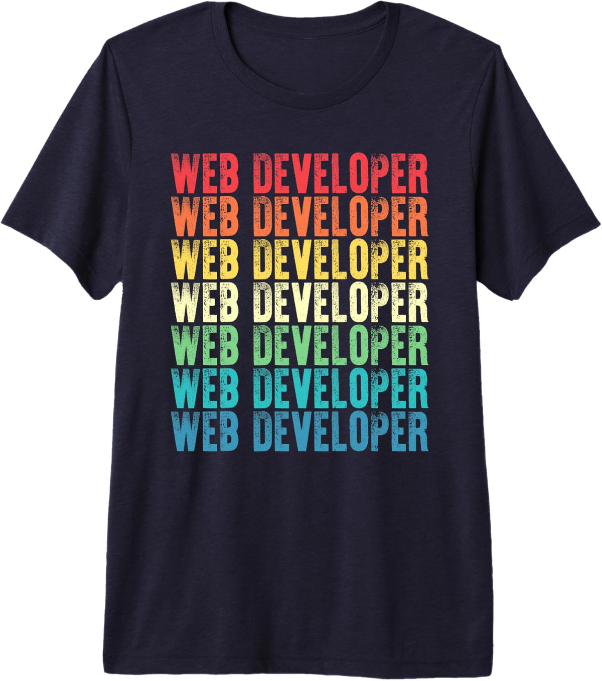 Web Developer Vintage Style Job Premium Tri-Blend T-Shirt - Navy Blue