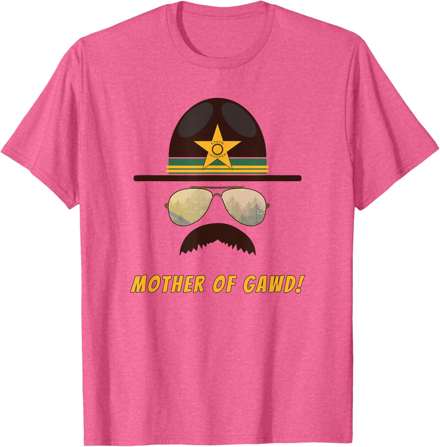 Mother Of Gawd Super Funny Trooper Shenanigans Tee Hilarious Cop Humor T-Shirt For Men Women - Pink Heather