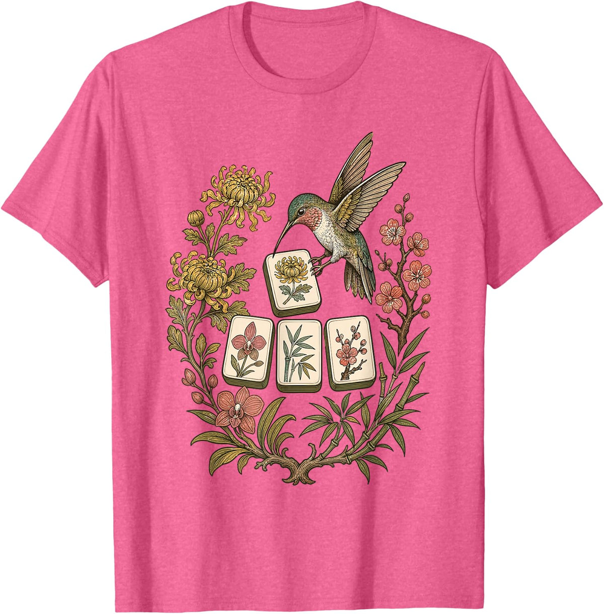 Mahjong T-Shirt - Pink Heather