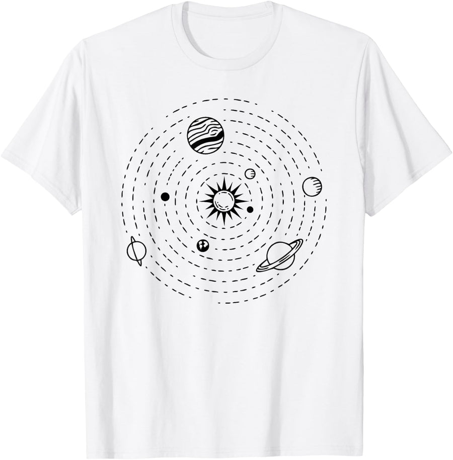 Solar System Astrology T-Shirt - White