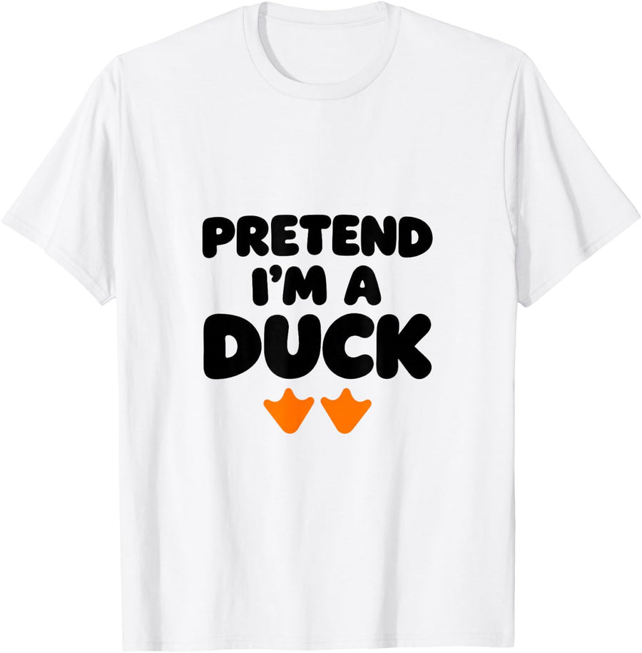 Pretend I'm a Duck Costume for Kids Rubber Ducky Lover T-Shirt - White
