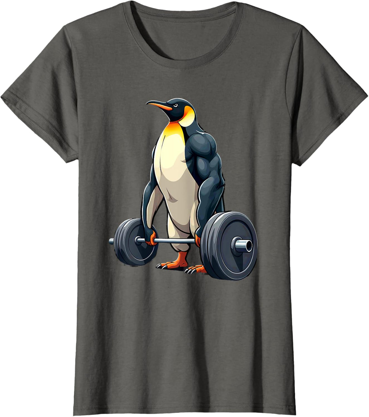 Workout Gym T-Shirt, Adults, Unisex, Short Sleeve, T-Shirt, Black, Small - Asphalt Grey