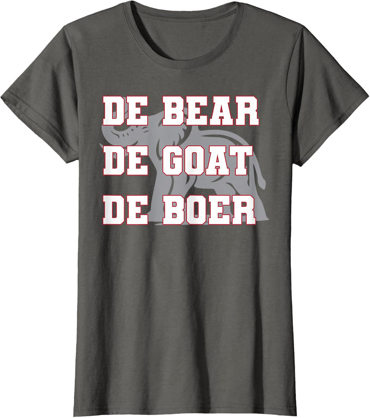 Elephant De Bear De Goat De Boer T-Shirt - Asphalt Grey