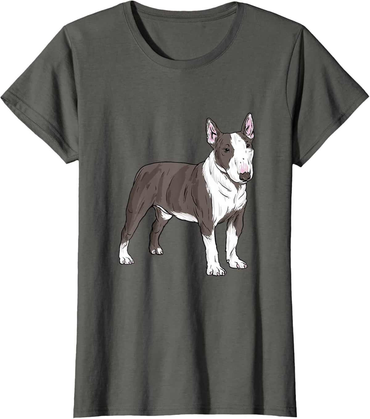 Great Mini Pitbull Terrier Miniature Bull Terrier Breed Dog T-Shirt - Asphalt Grey