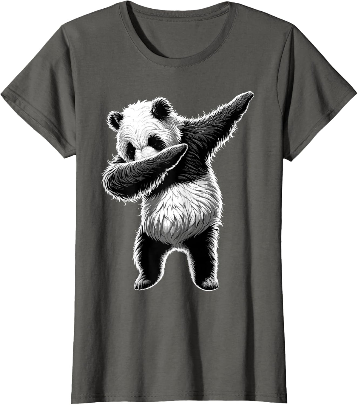 Panda Bear Dabbing Panda T-Shirt - Asphalt Grey