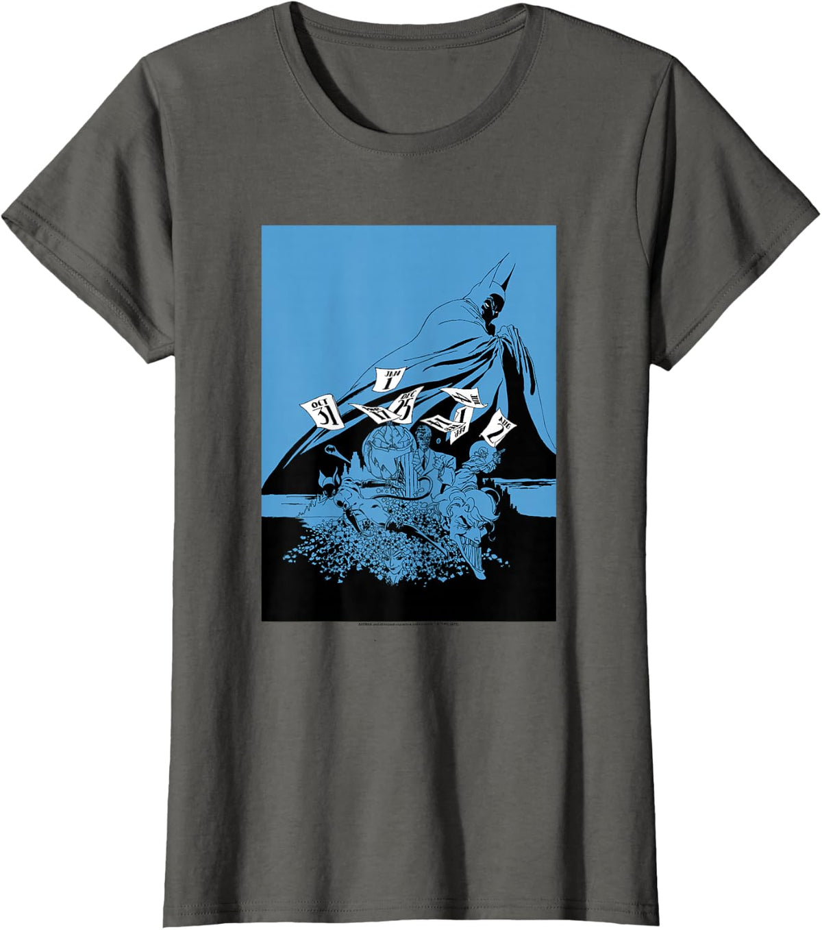 Batman The Long Halloween Cover Art T-Shirt - Asphalt Grey