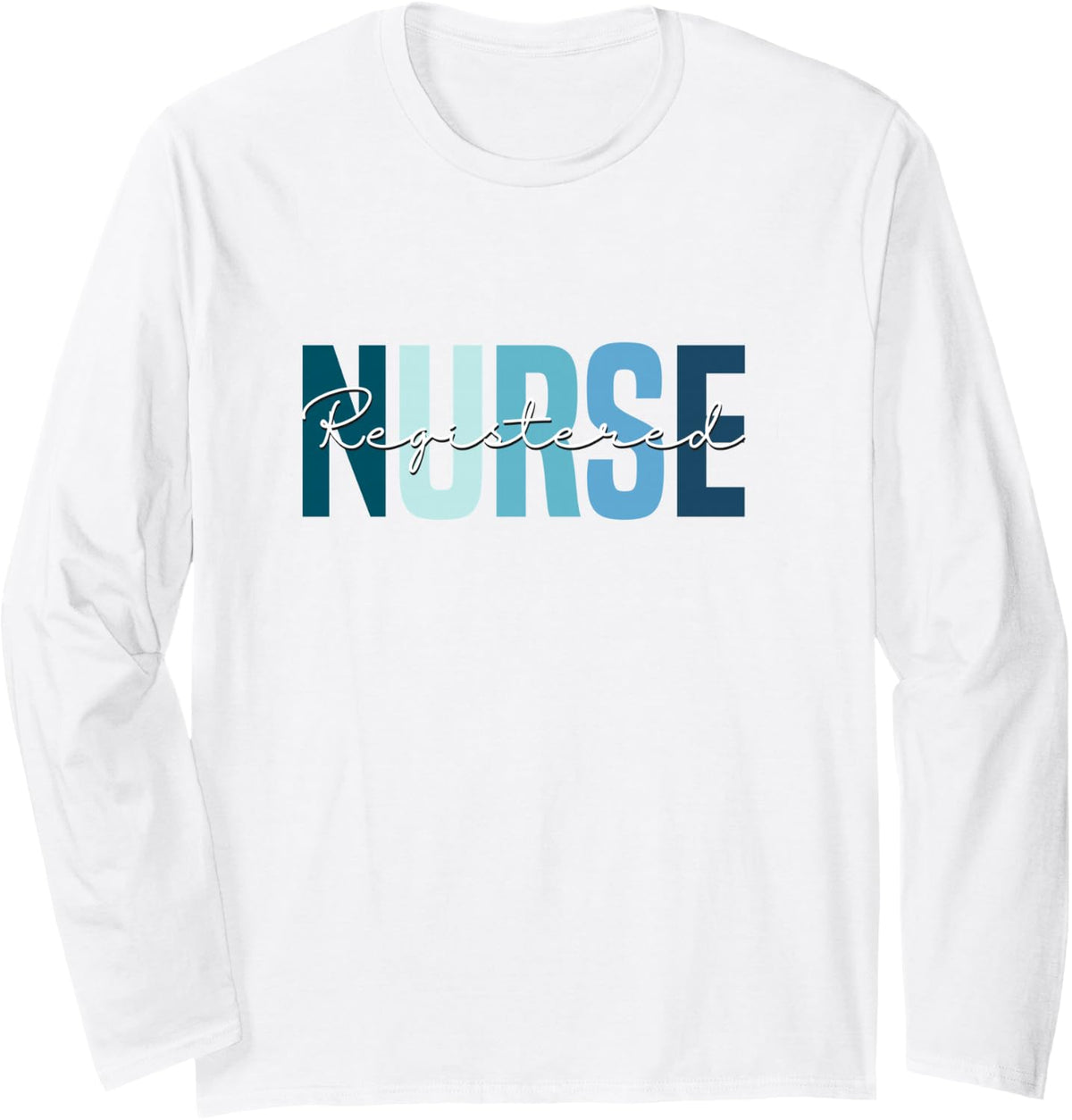 Vintage Registered Nurse RN Nursing Nurse Day and Nurse Week Long Sleeve T-Shirt - Adult Unisex White
