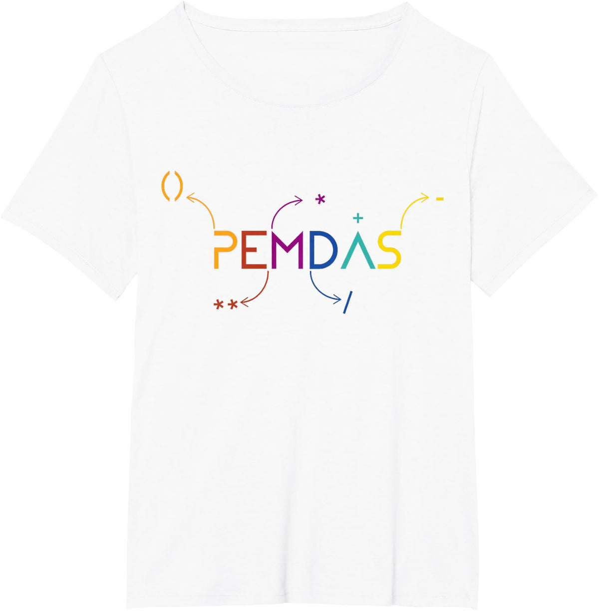 PEMDAS Math sequence T-Shirt - White