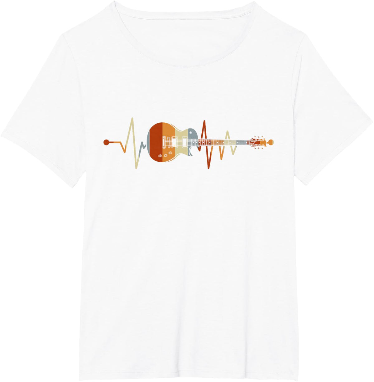 Heartbeat Guitar T-Shirt - White