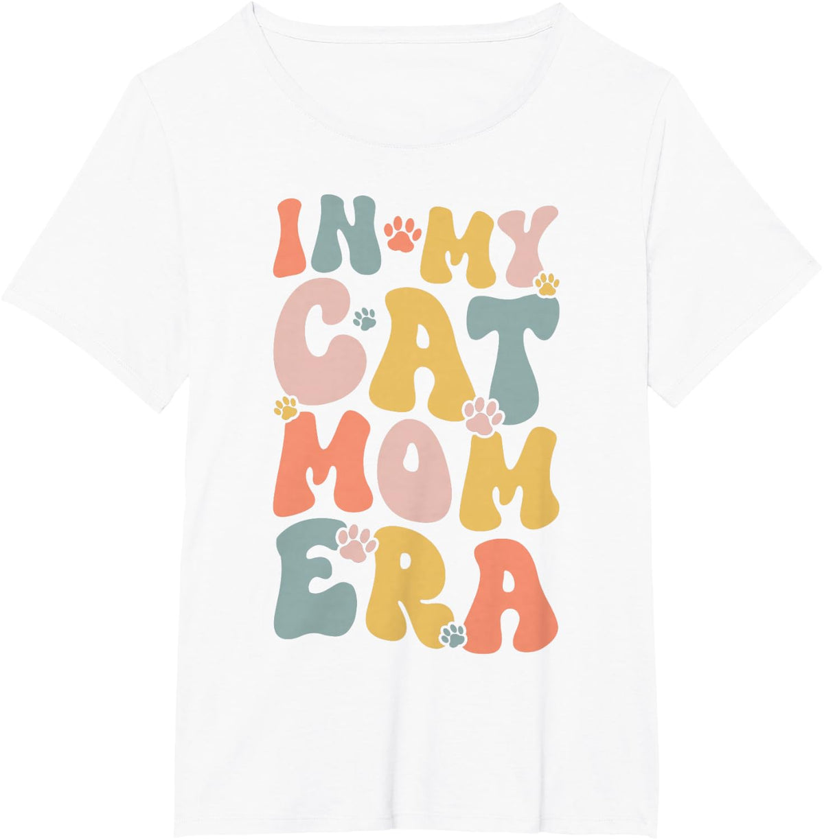 in My Cat Mom Era Cat Lover Mother's Day Proud Mom Cat T-Shirt - White