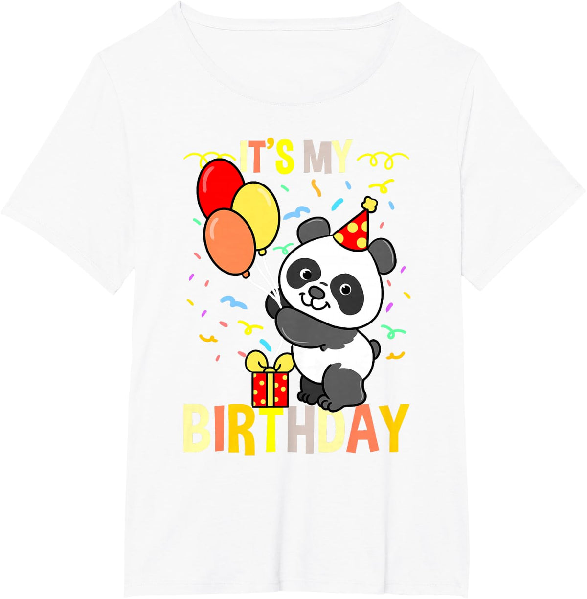 It's My Birthday Panda Tee Shirt Gift For Men Women Kids Birthday T-Shirt - White