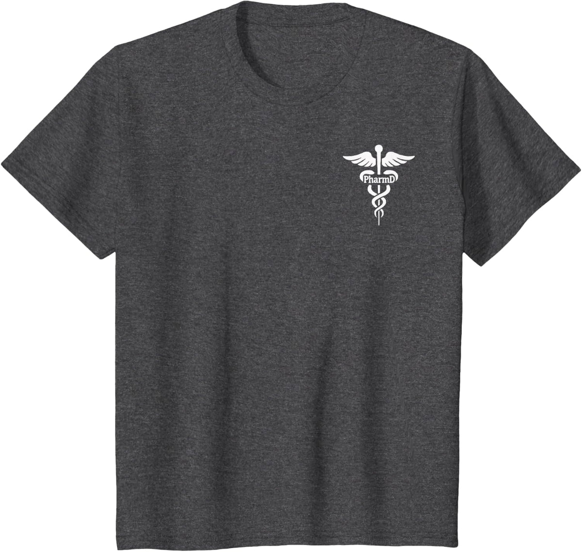 PharmD Doctor of Pharmacy Medical Emblem T-Shirt - Dark Heather Grey