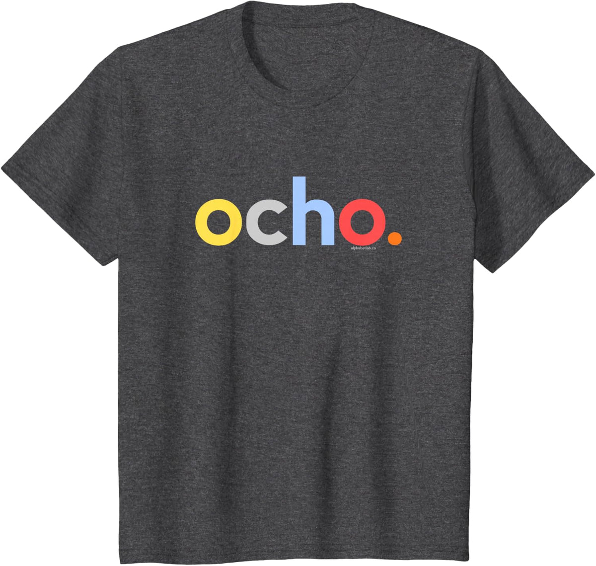 Kids 8th Birthday Shirt Boy 8 Year Old Ocho Anos | Spanish Ideas T-Shirt - Dark Heather Grey