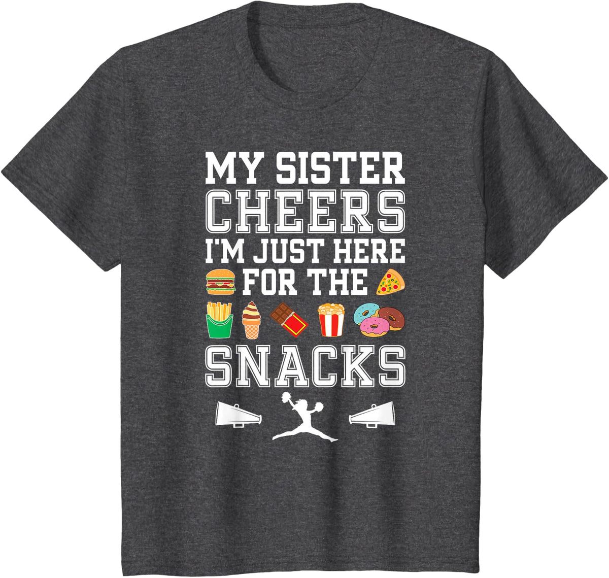 Cheer Brother Funny Brother Of A Cheerleader Brother T-Shirt - Dark Heather Grey