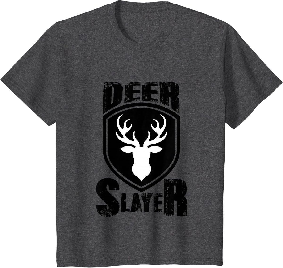 Deer Hunter Slayer Hunting Buck Sportsman T shirt T-Shirt - Dark Heather Grey